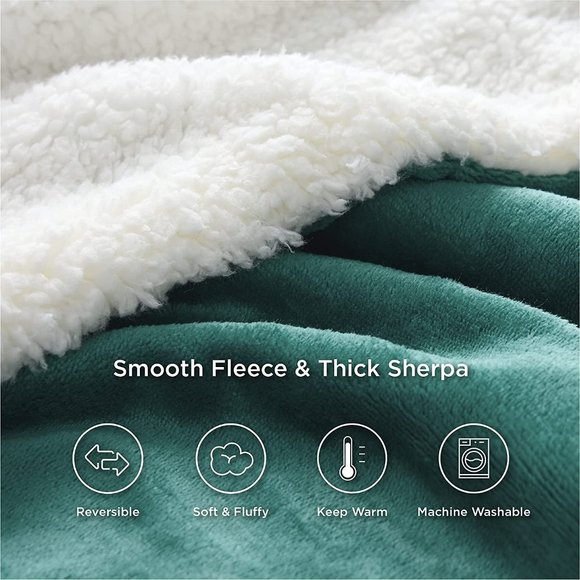 New Sherpa Fleece Throw Blanket for Couch - Thick Fuzzy Warm Soft Blank… - Picture 8 of 12